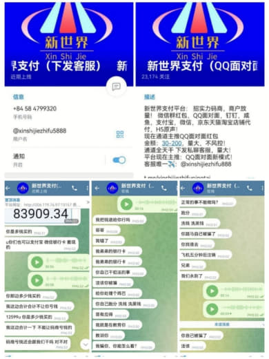 网友diss内容：曝光新世界支付，自己承认杀猪盘