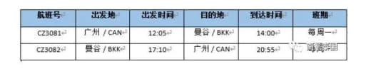 民航资源网消息：从2022年1月25日起，中国南方航空曼谷往返中国的航...